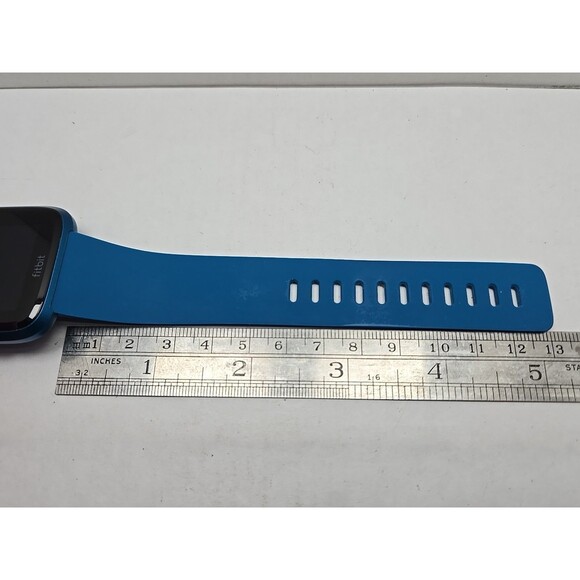 Fitbit Versa Lite FB415 Marina Blue Smartwatch HR 50m Aluminum Case With Charger - Picture 8 of 11